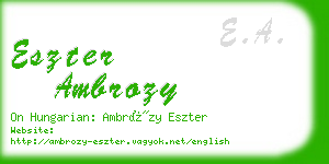 eszter ambrozy business card